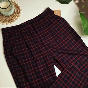 F21 Plaid Boyfriend Pants L